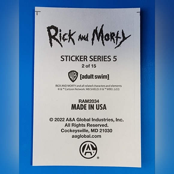 Set of 15 Rick And Morty Vending Machine Stickers, Series 5 - Picture 9 of 9